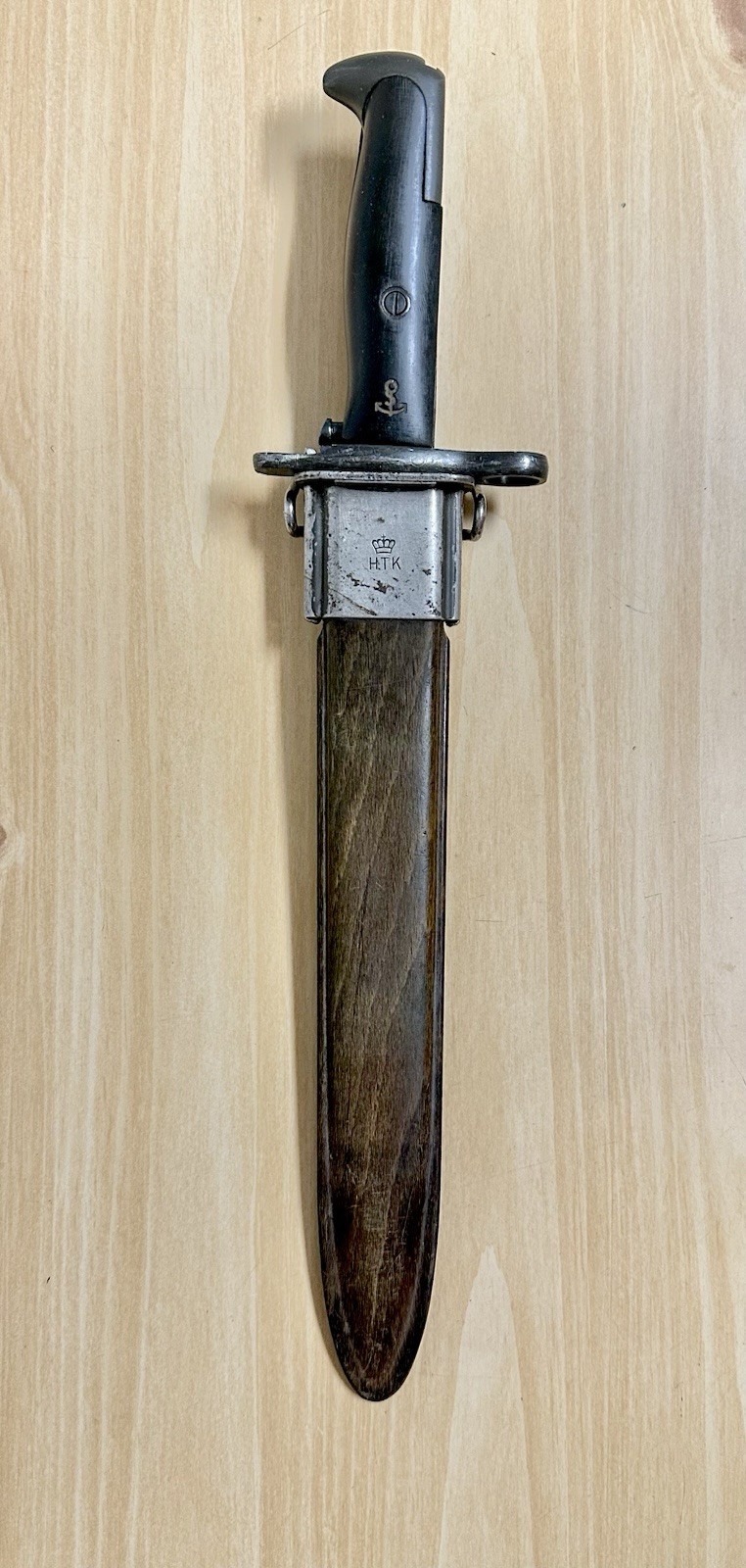 WWI US M1905-E1 10” Bayonet RIA 1910 Rock Island Armory Marked USS Nevada BB 36