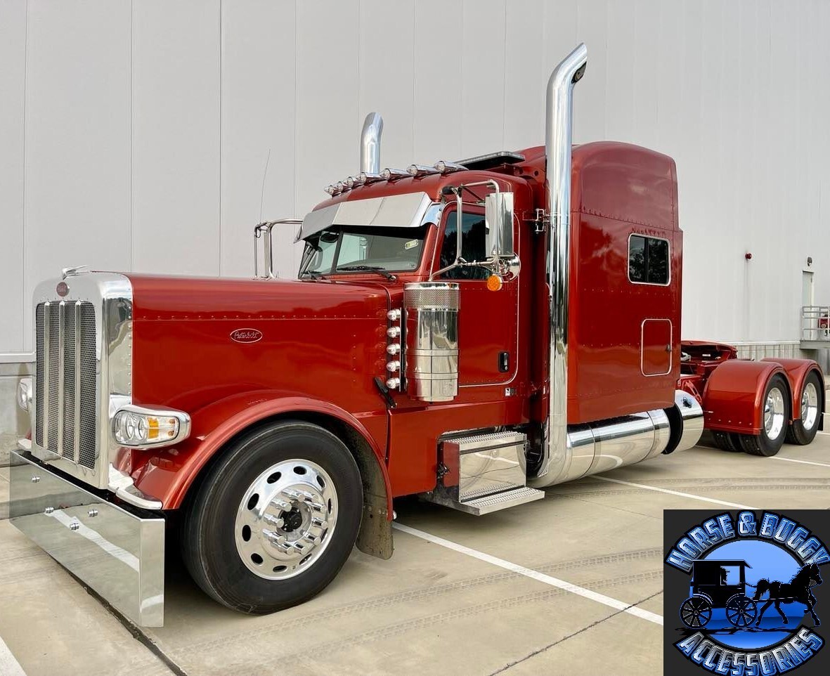 Rollin low Peterbilt 12" x 8" reverse bowtie visor 14 gauge 304 s.s. 379 389