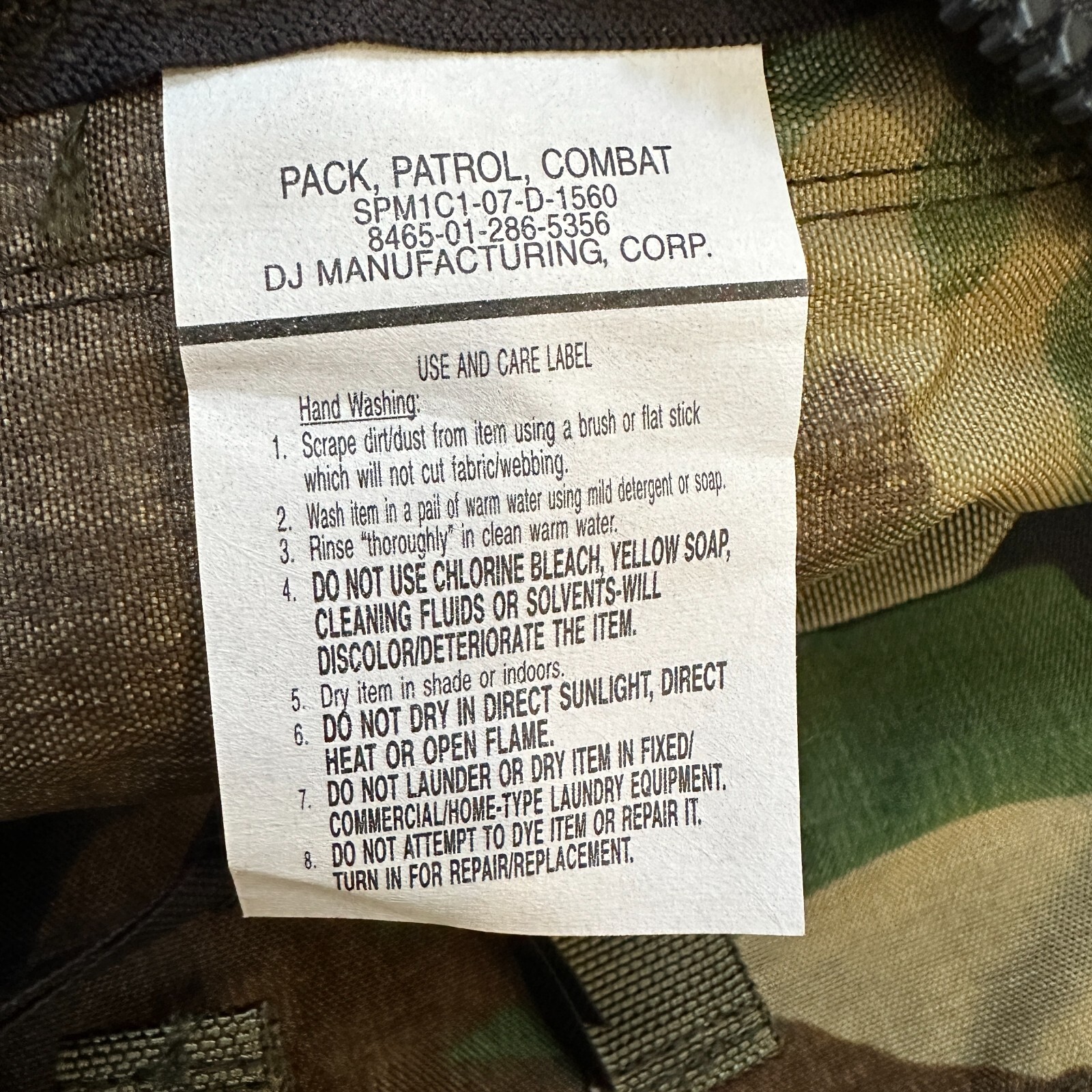 US Army M81 Woodland Camo Combat Patrol Pack Radio Carrying USA Vintage USGI NOS