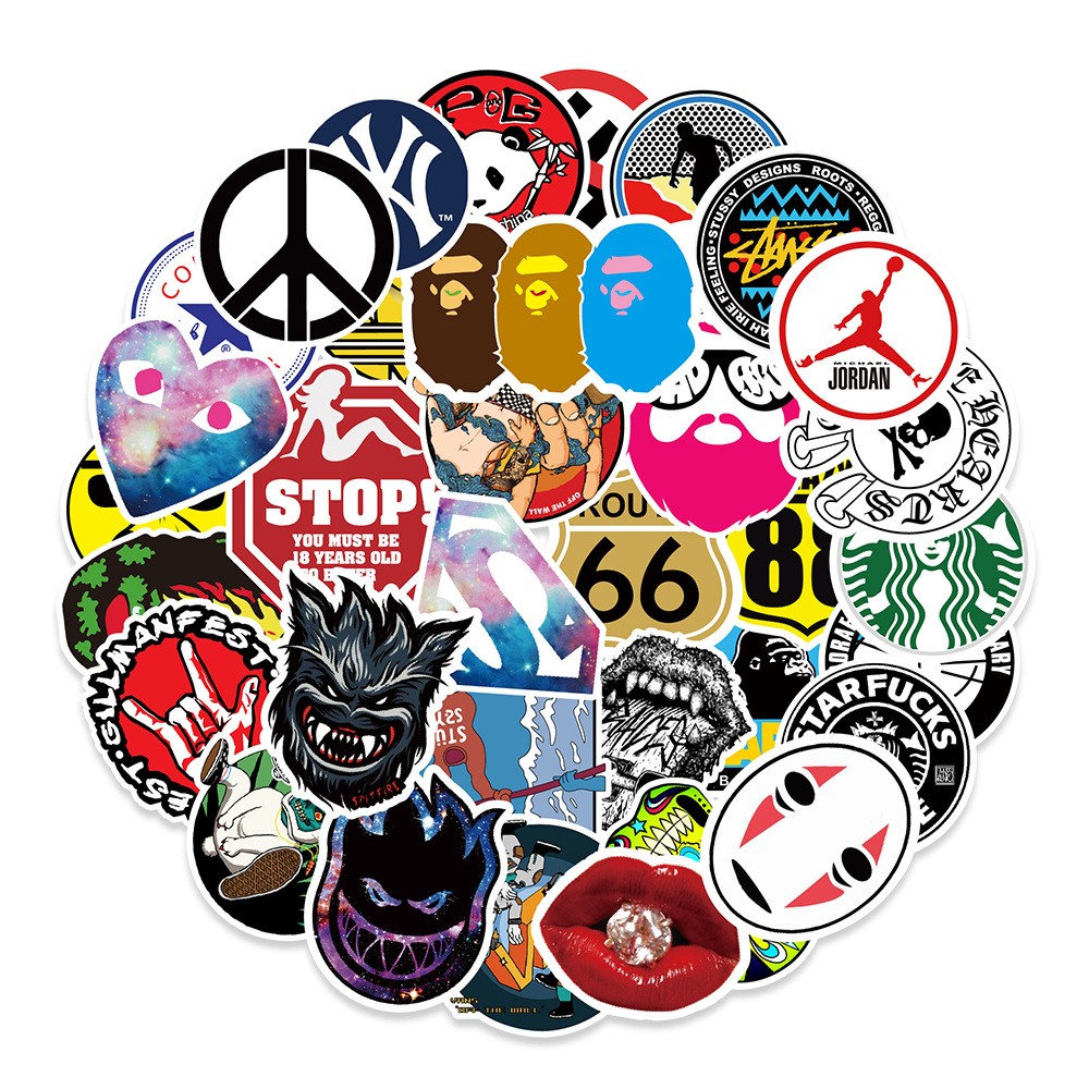 100pcs Skateboard Stickers Bomb Vinyl Laptop waterbottle Luggage Decals Dope US