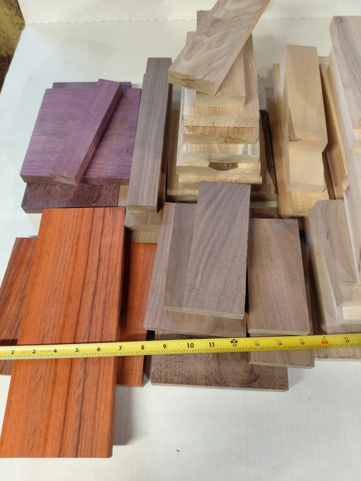 Purpleheart Padauk Walnut Maple Hardwood Short Boards Wood Cutoffs NO KNOTS