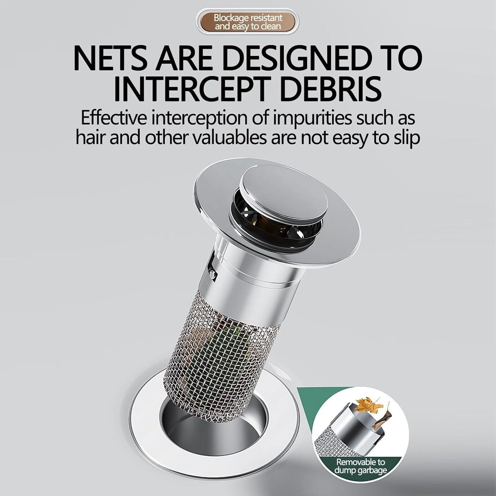 4PCS Bathroom Sink Stopper Hair Catcher Pop Up Sink Drain Filter Good Bathroom