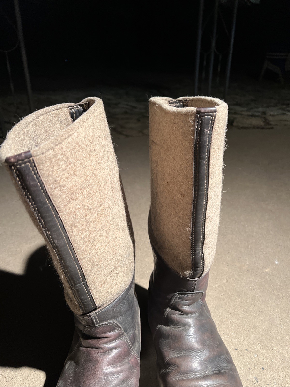 WW2 German Sentry Boots Wool / Leather Original (FF552