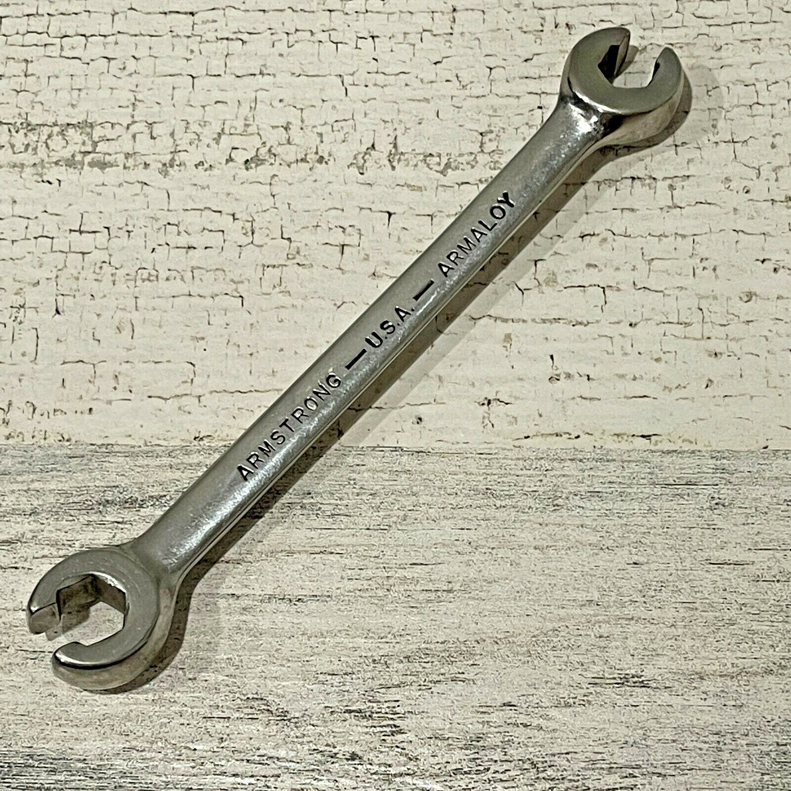 Vintage Armstrong 28-130 3/8 x 7/16" Double Head Flare Nut Wrench USA Armaloy