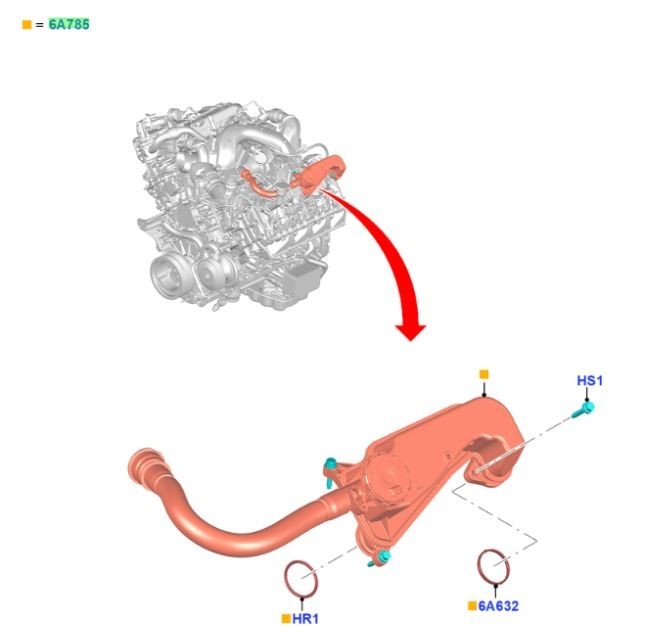 Genuine OEM Oil/Air Separator PC3Z-6A785-A
