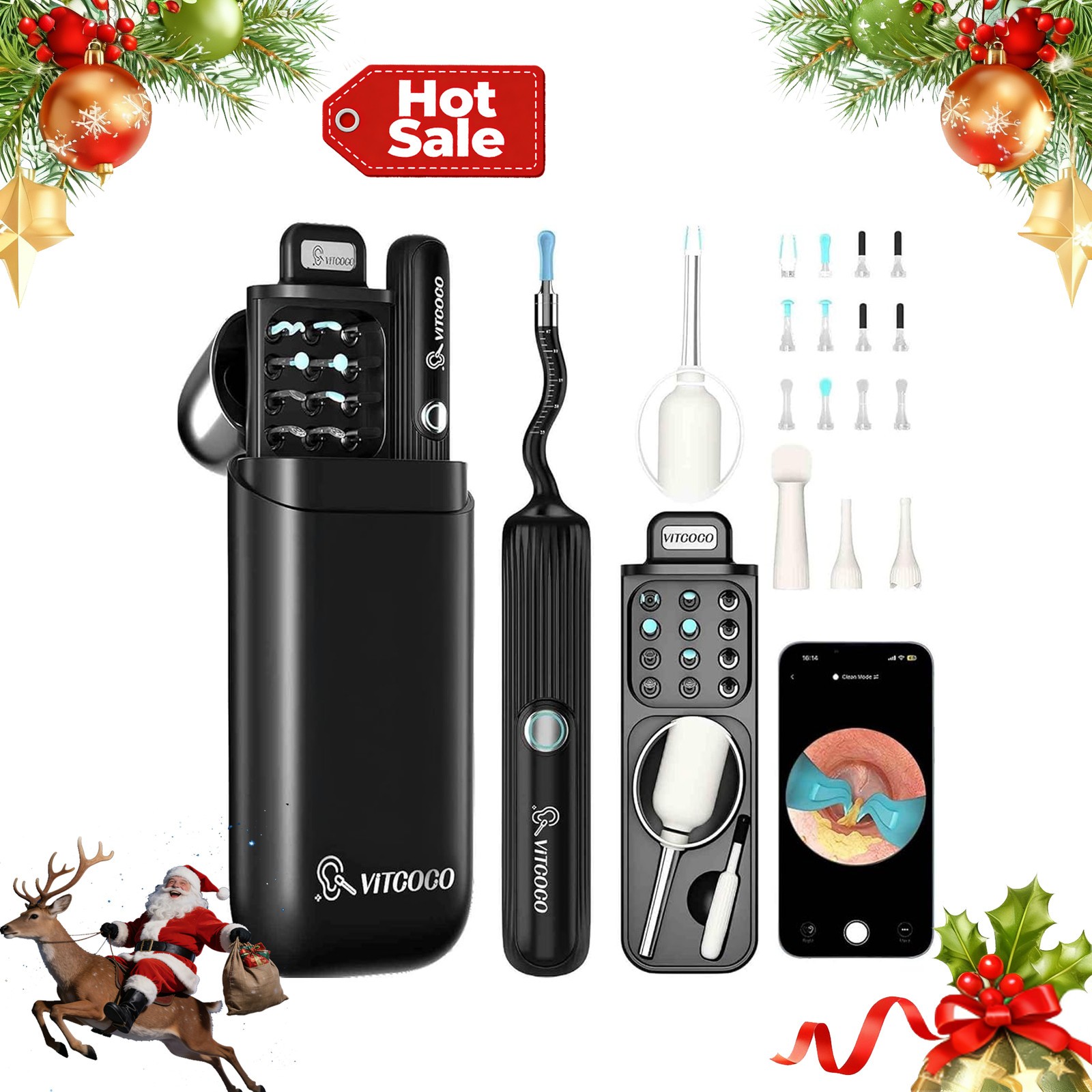 Ear Wax Removal Tool Kit With 1080P HD Otoscope Ear Wax Cleaner for Adults Kids