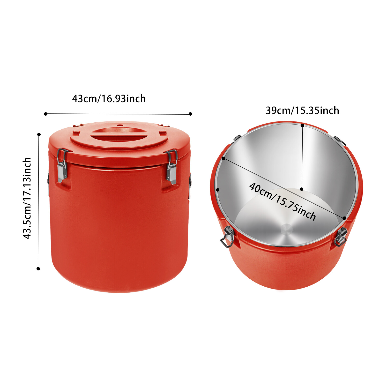 Commercial Soup Container for Hot or Cold Food Insulated Food Carrier 50L