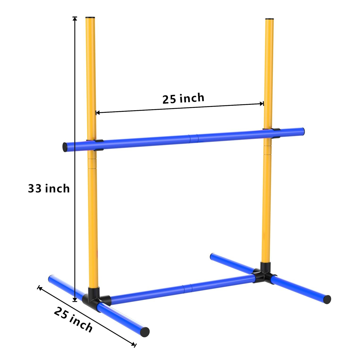 Adjustable Dog Agility Jump Set – Training Hurdles with Height Adjustable Bar...