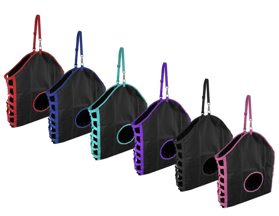 Nylon Tote Hay Bag w/ Webbed Slow Feed Gussets