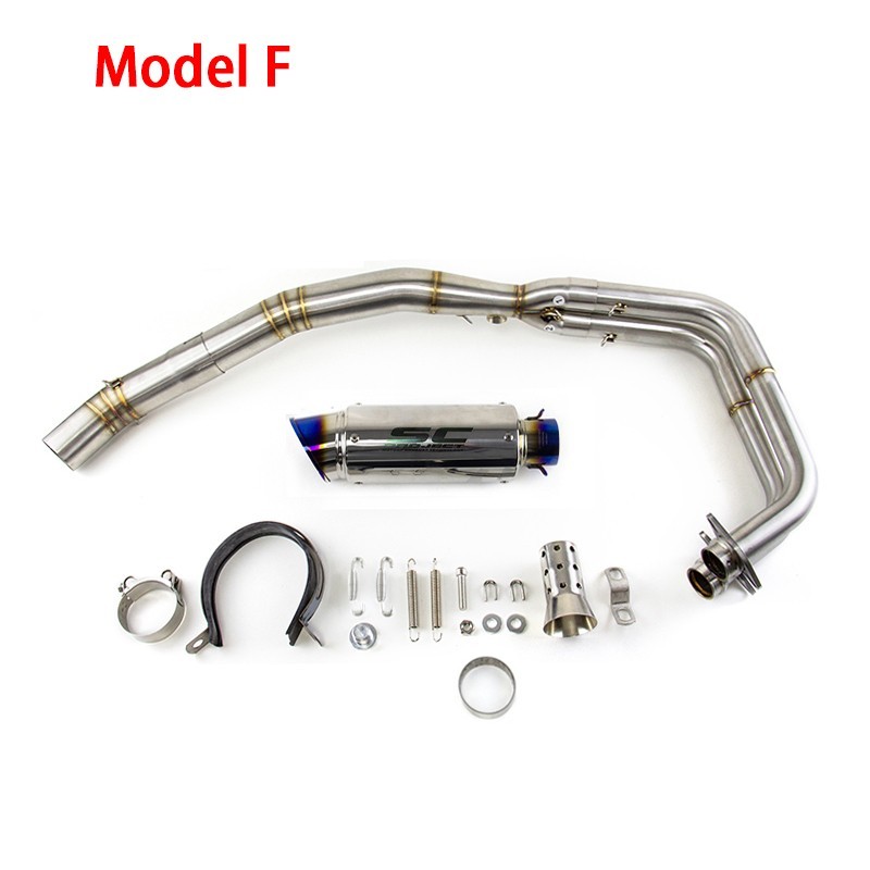 Full System Exhaust Muffler Header Pipe For Kawasaki Z400 Ninja 400 2017-2024