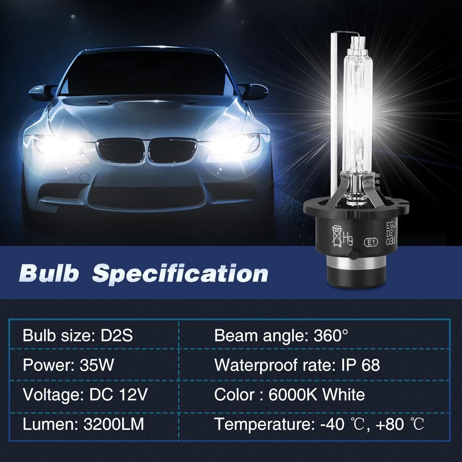 2pcs For 07-15 Infiniti G35 G37 Q40 Q50 Xenon Ballast Igniter HID D2S Bulb Kits