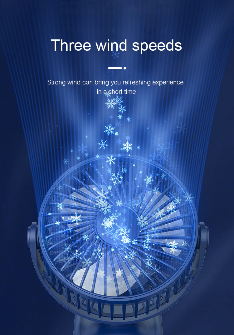 USB Rechargeable Mini Cooling Fan Clip On Desk Table Office Stroller Camping Gym