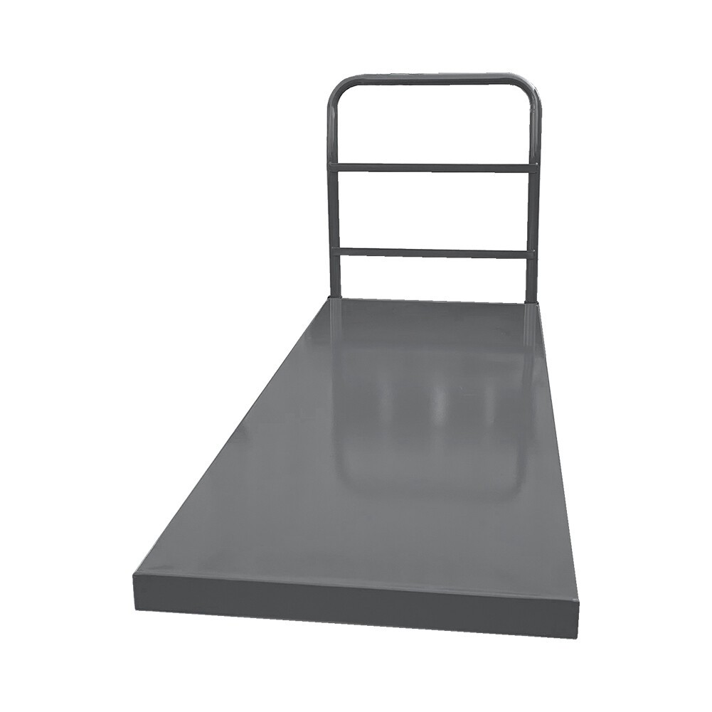 2000lbs 40"/60" Platform Truck w/Steel Deck, 6" Rubber Casters with Ergo Handle