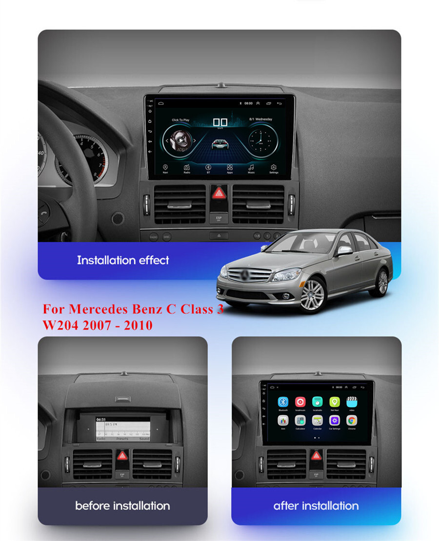 Touch Screen Car Multimedia Player USB RDS Fit For Mercedes Benz C300 2006-2011