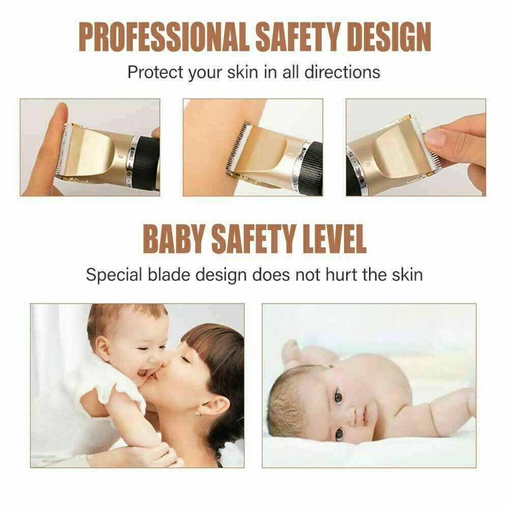 Professional Hair Clippers Trimmer Mens Barber Hair Cutting kit Machine Cordless