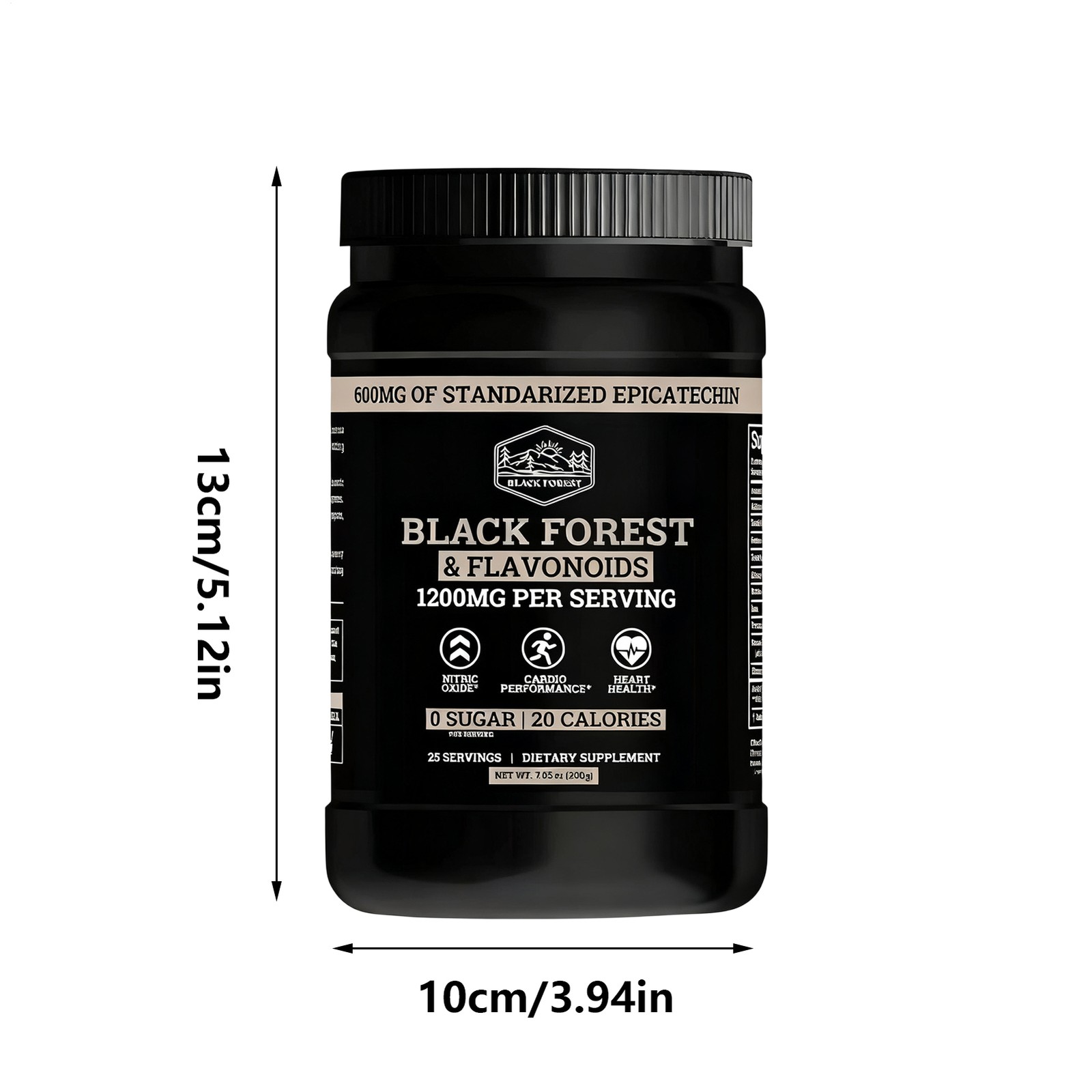 Black Forest High Flavanol Cocoa Powder and Flavonoids Supplements 1200mg