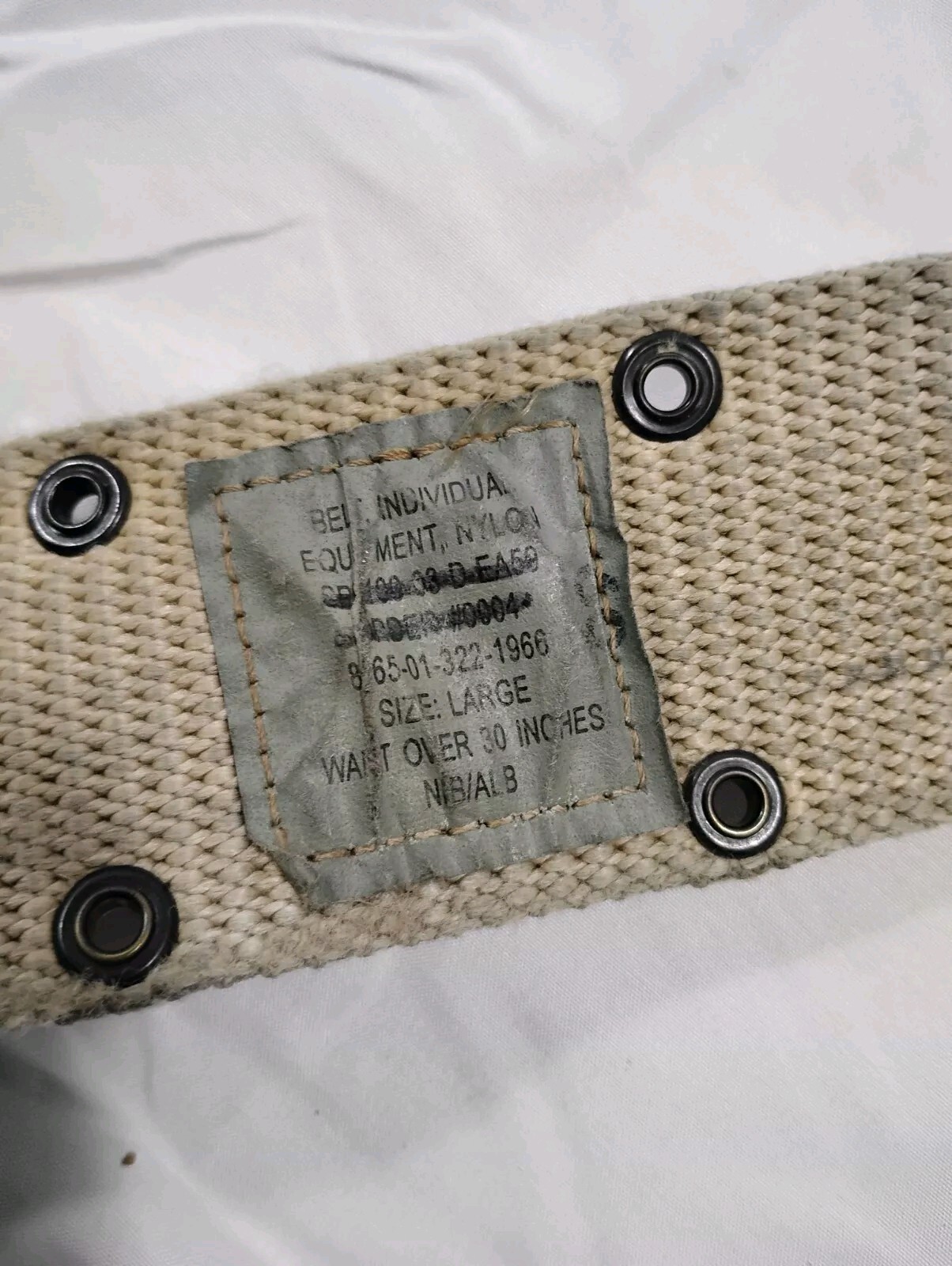 Used Large USGI Authentic Desert Tan Alice Belt USAF Military Army