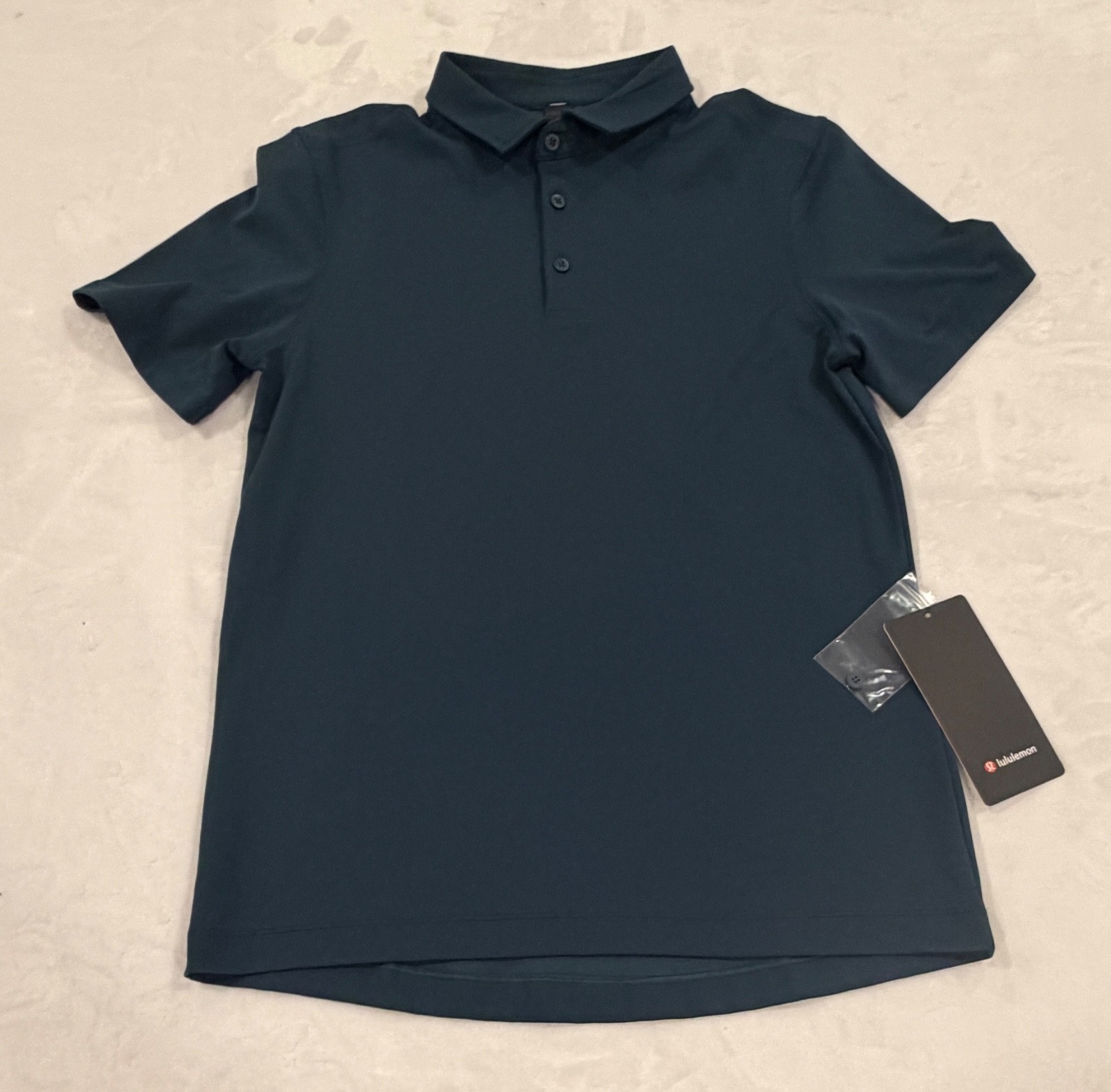 Lululemon Mens ShowZero SlimFit Polo Shirt Sz M INCB Blue