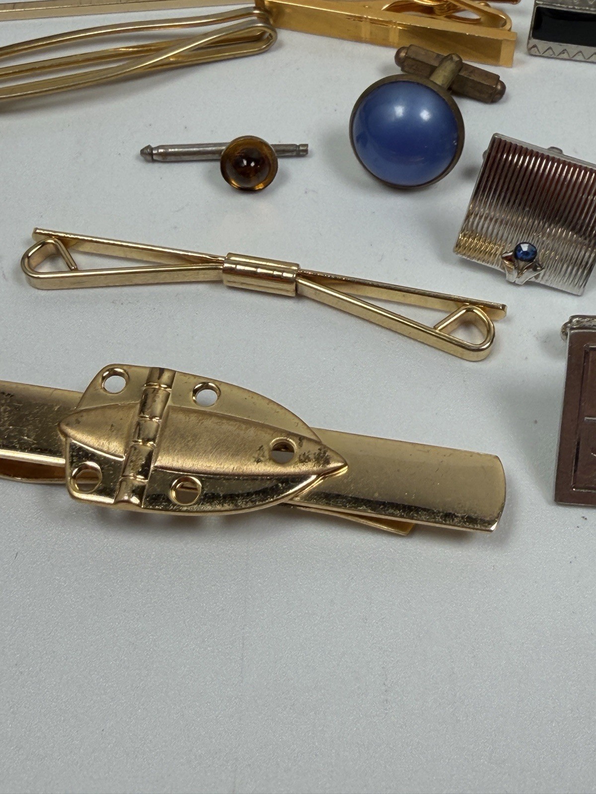 Vintage Cufflinks Tie Clips Lot 62pc Swank Mid Century Men's Jewelry Mixed