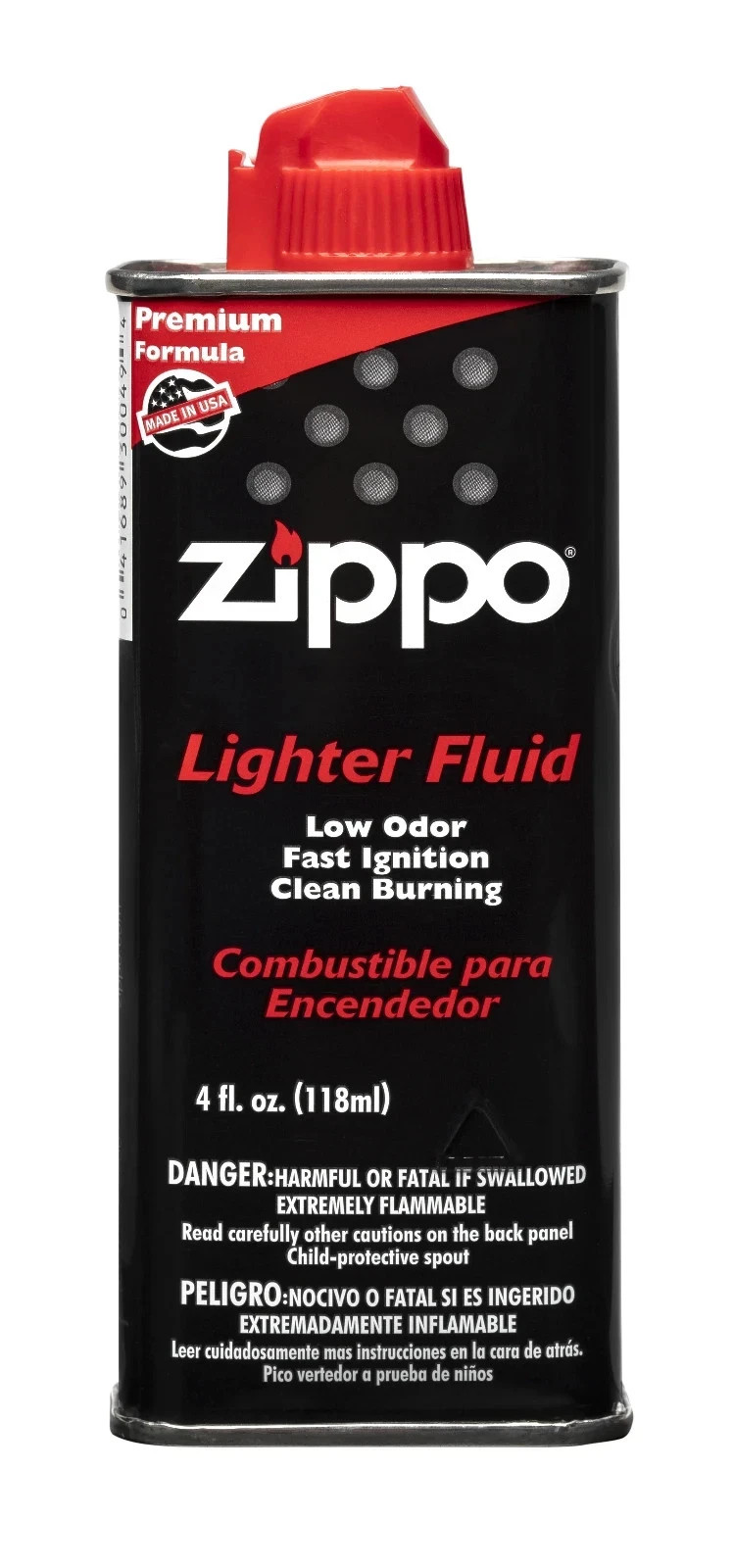 Zippo Premium Lighter Fluid 4oz 118ml Genuine Fuel for All Zippo Lighters