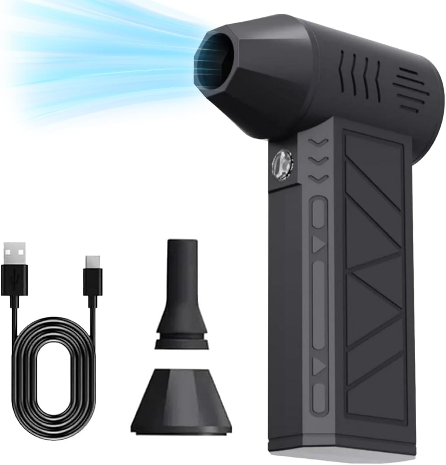 Compressed Air Duster Mini Blower with LED Light, 130,000 RPM, 3 Speed new