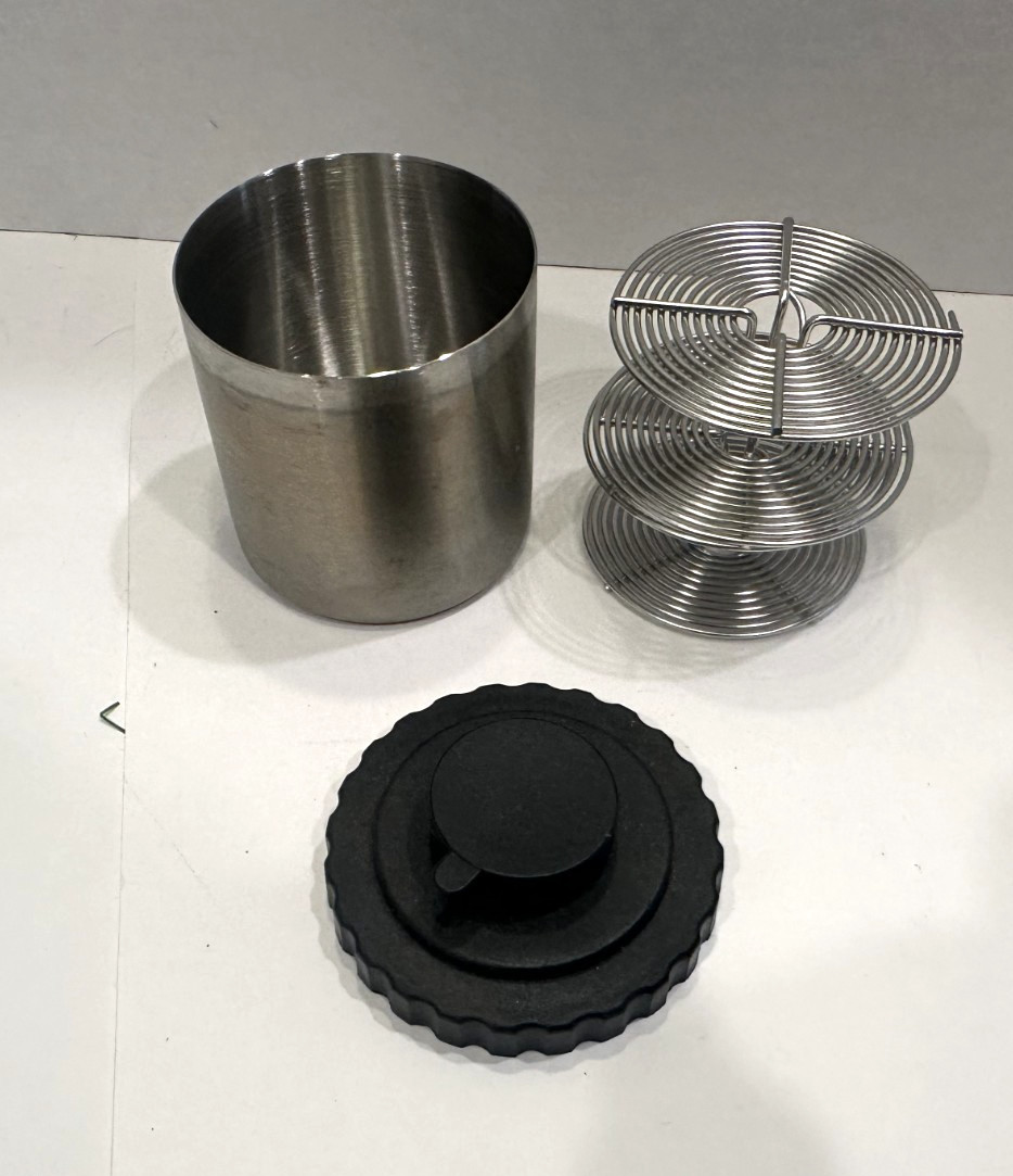 Film Developing Tank, 35mm Film Reels, Stainless Steel w/Rubber Top