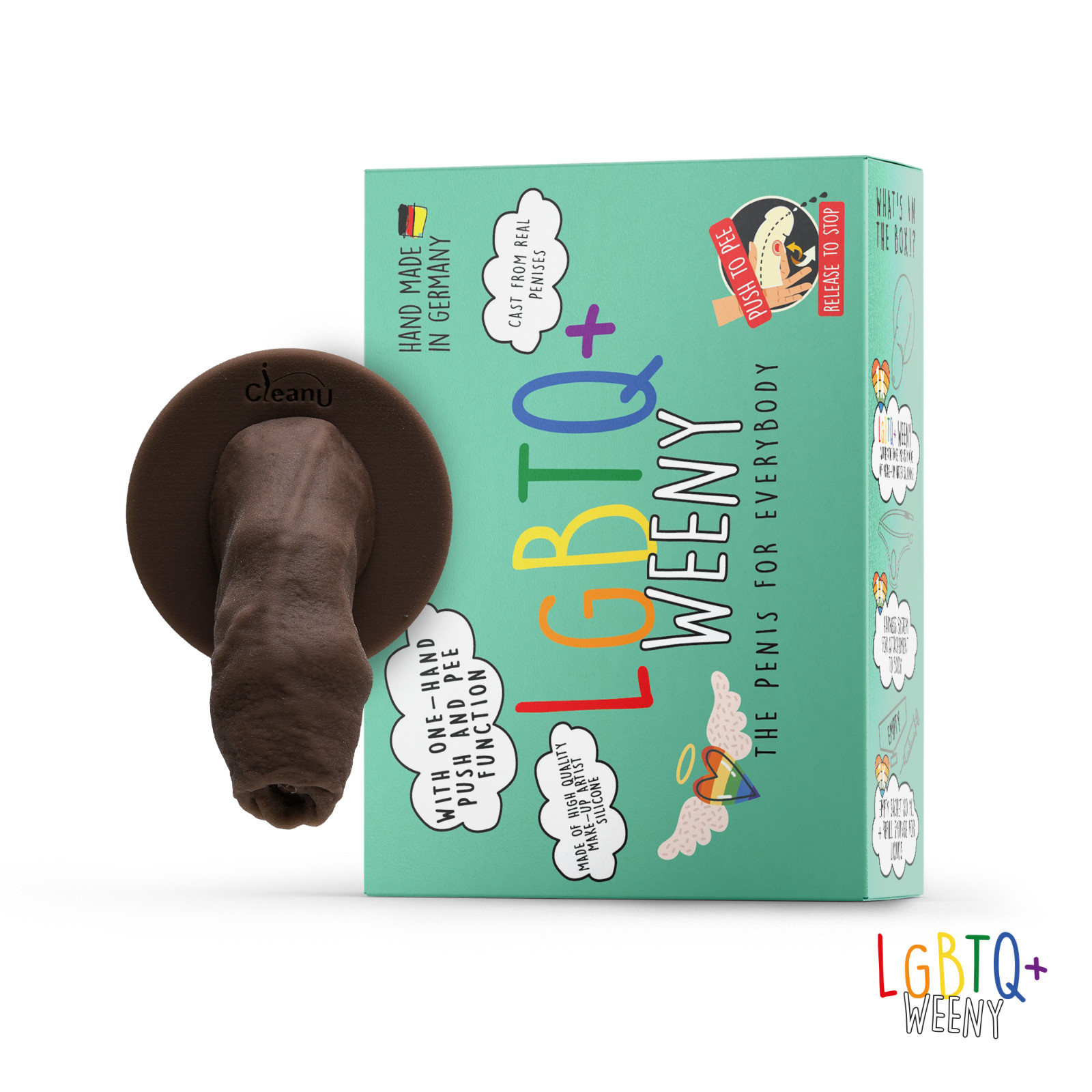 LGBTQ+ Weeny - "Dark Mocha" - FTM STP Silicone Packer CleanU Screeny Weeny