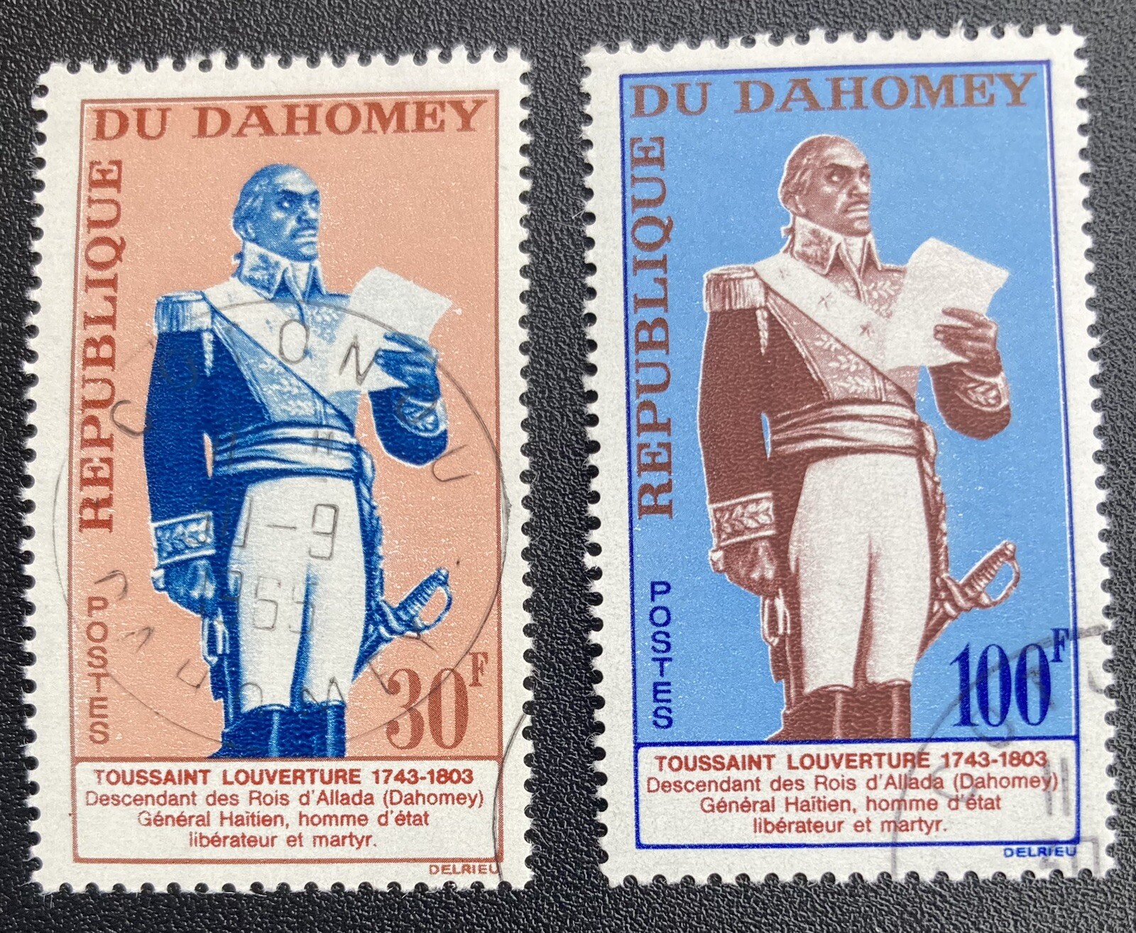 Dahomey Rep. Set of 2 used. SC #180-181. issued 1963 Lot #02-12212