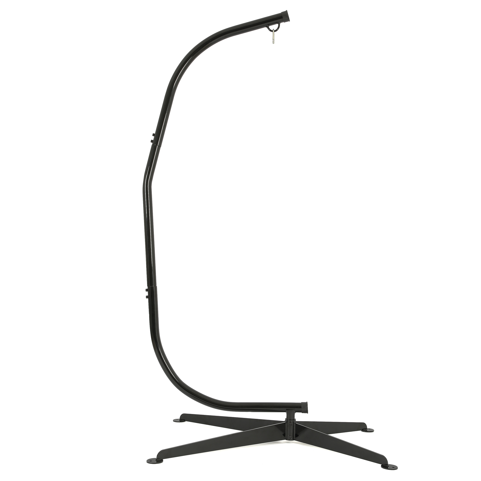 Black Steel Solid Frame Stand Hammock C Stand For Porch Swing Hammock Chair