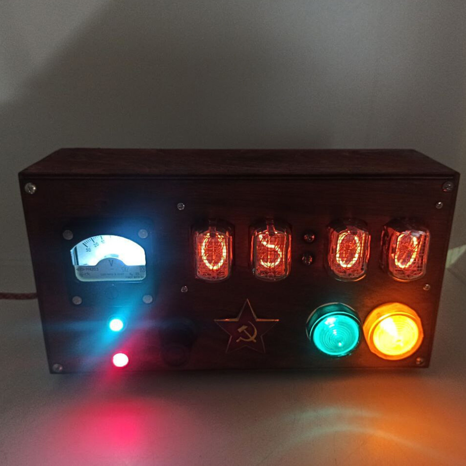 Metro 2033 Game Nixie Tube Table Clock with IN-12 Tubes Steampunk - Apocalypse