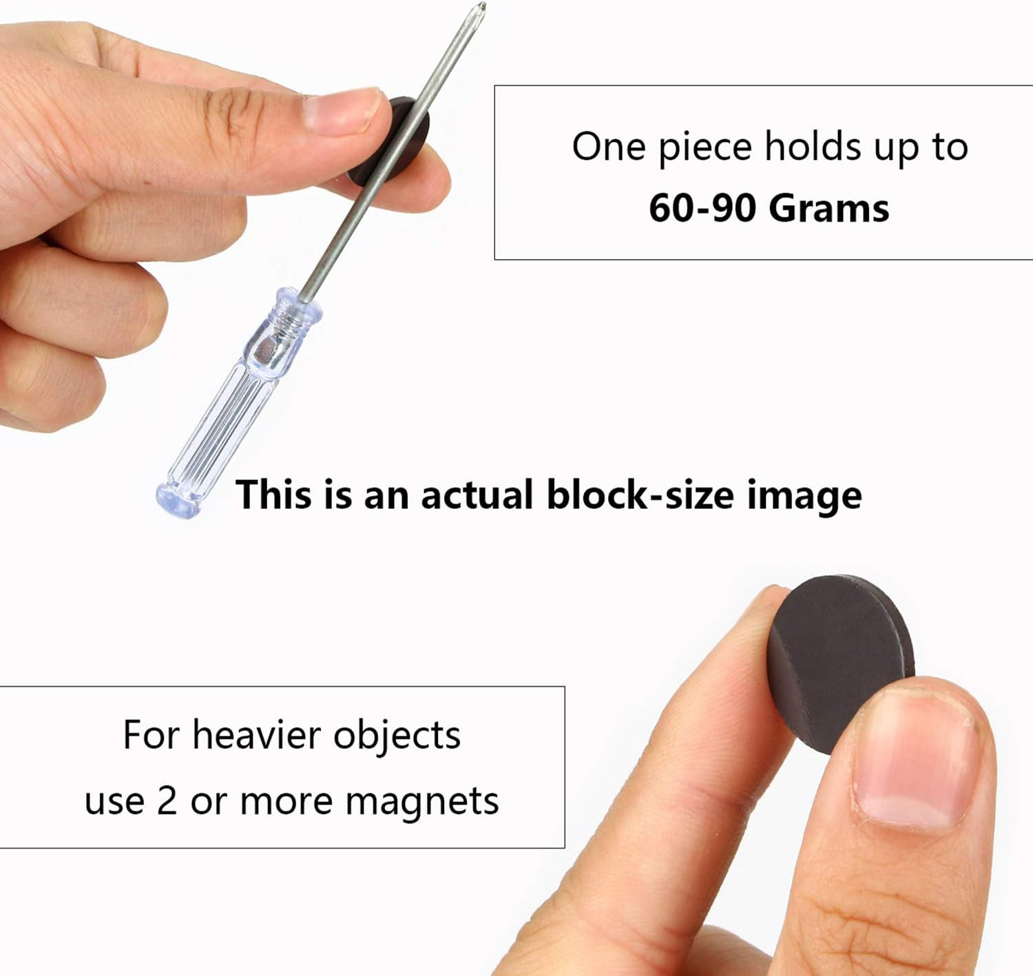 Flexible Magnetic Dot with Self Adhesive, 60 PCS Round Small Magnetic Stickers w