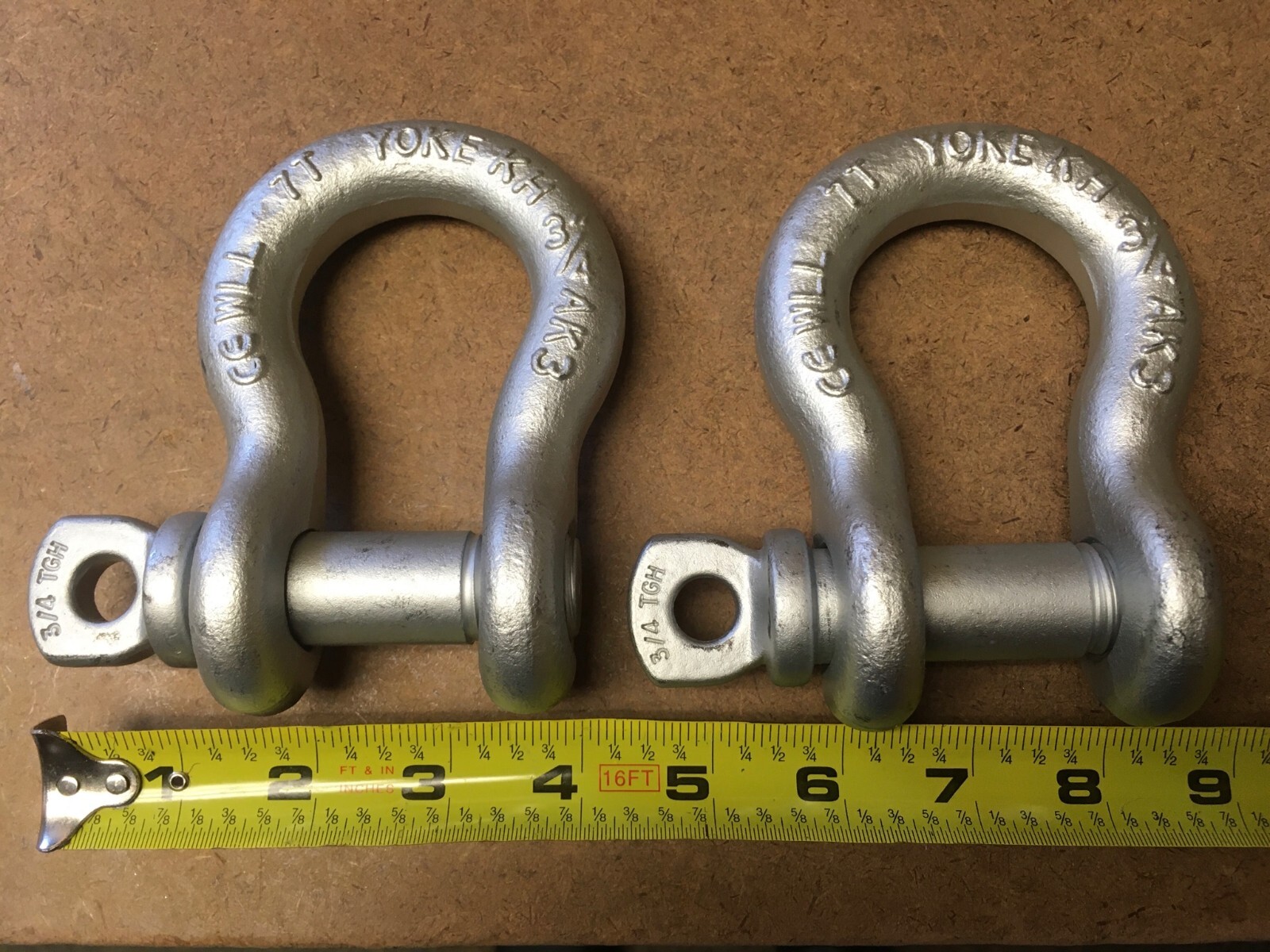 2 Yoke 3/4" Super Alloy Screw Pin Anchor Shackles 7 Ton WLL Brand New