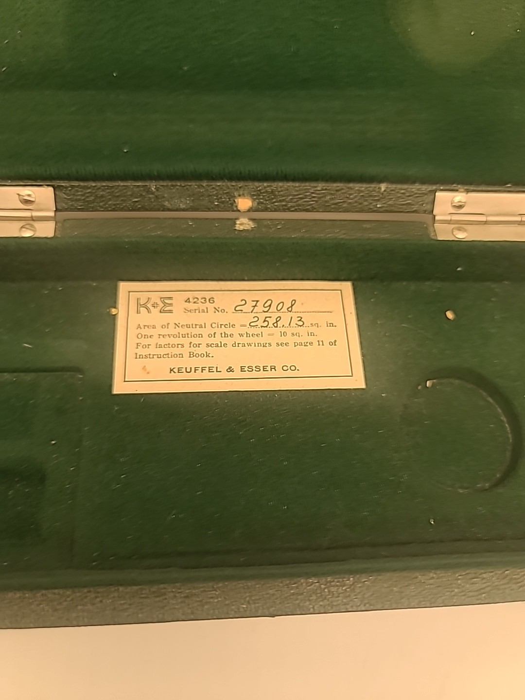 Antique K+E KEUFFEL & ESSER CO 4236 Drafting Tool COMPENSATING POLAR PLANIMETER