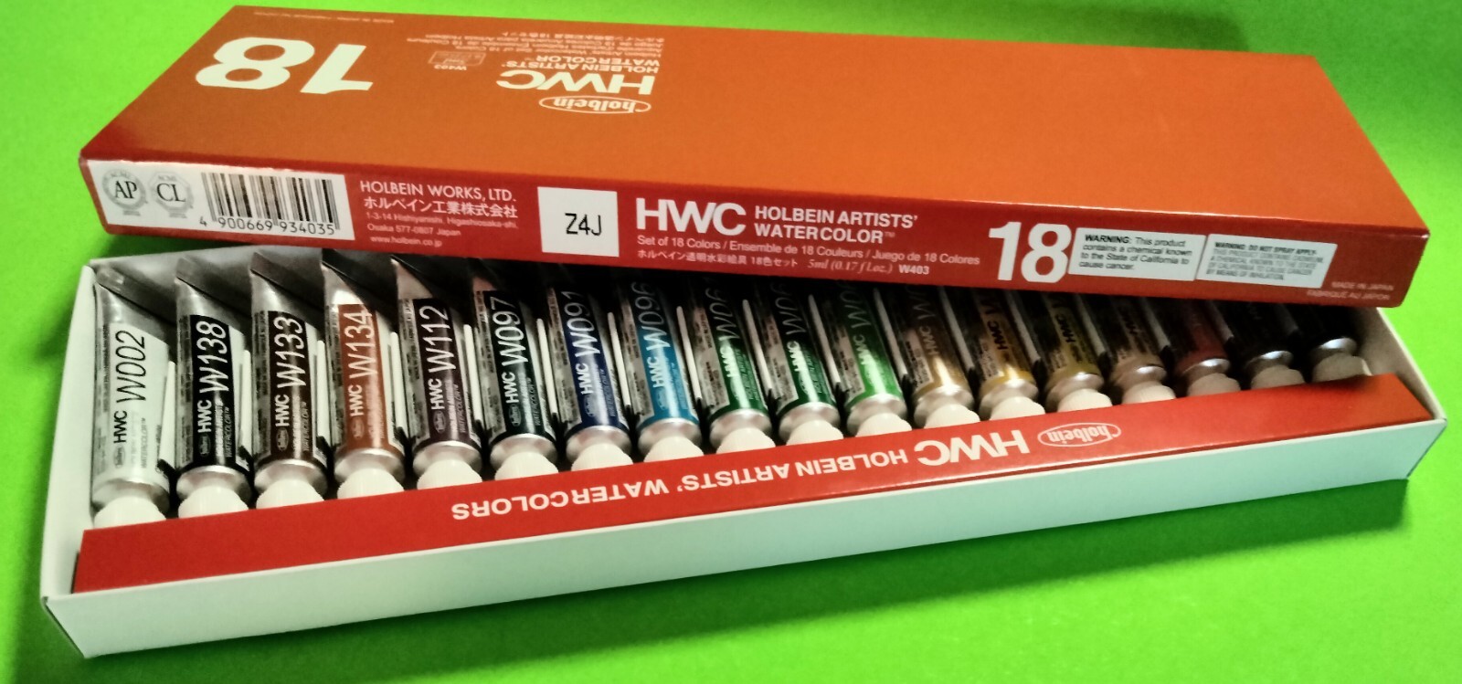 OUR "SHAMROCK" DEALS~18 CT HOLBEIN ARTISTS WATERCOLORS SET~W403 5ml 0.17 fl oz