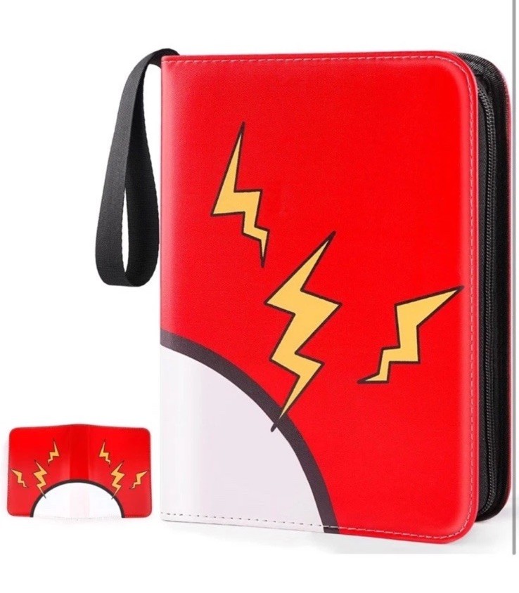 Pokémon Card Binder 4-Pockets, 400 Pockets Card Holder, 50 Removable Sleeves