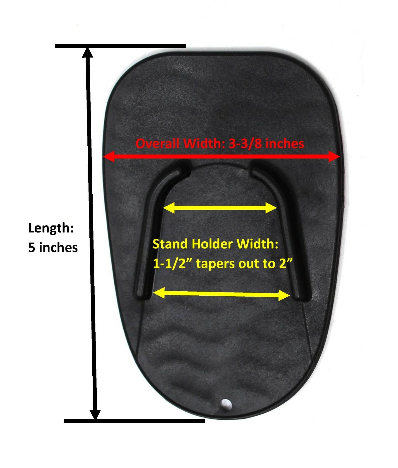 Motorcycle Kickstand Pad Plate Biker's Kick Stand Black Harley Honda Plastic