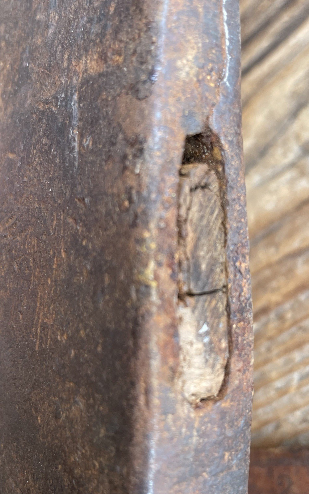 Revolutionary War 18th Century ~ Forged Iron Belt Hatchet Axe ~ Orig Handle