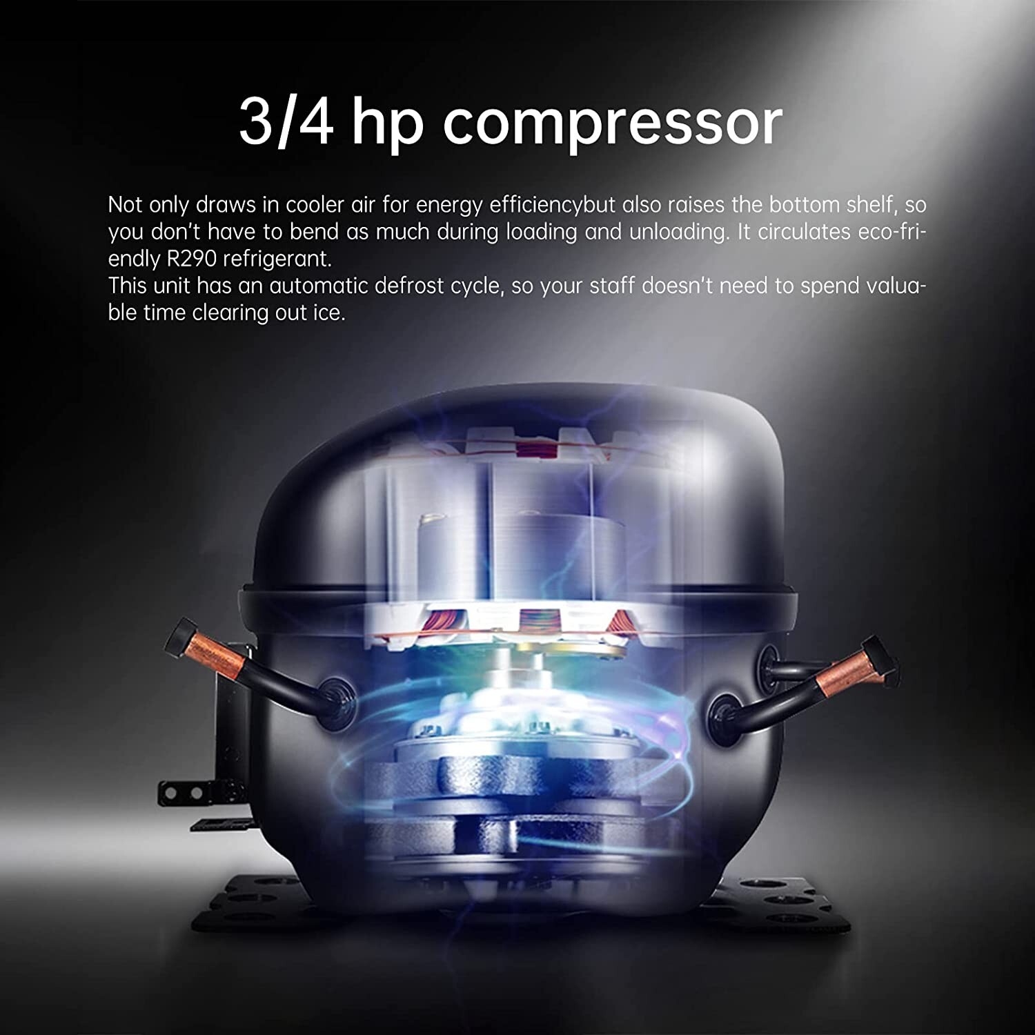 Commercial Reach In Freezer, WESTLAKE 48 Inch Commercial Freezer 2 Door 36 Cu.ft