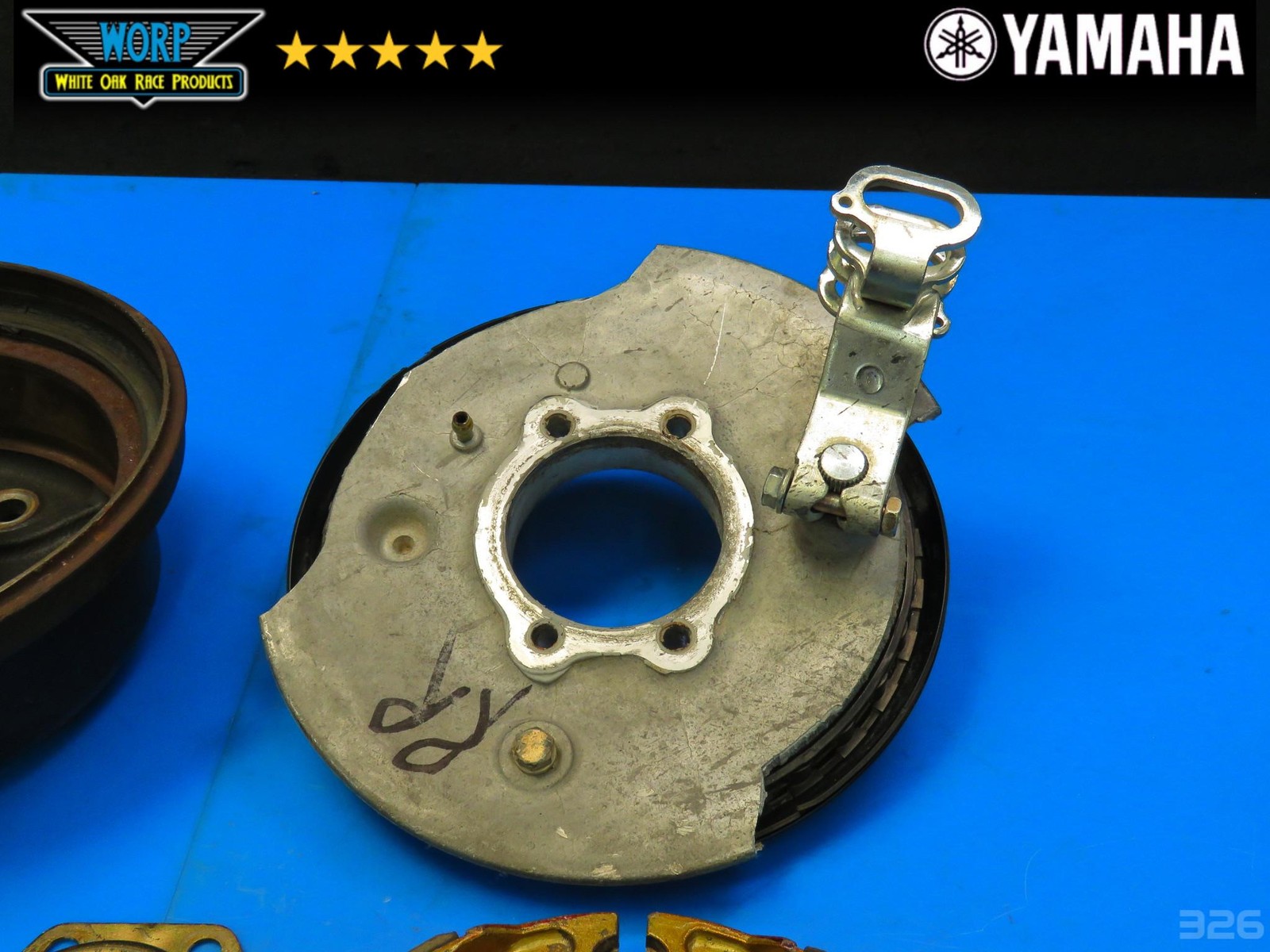 2002 YAMAHA BEAR TRACKER 250 REAR / BACK DRUM BRAKE PLATES SHOES ~ FOR PARTS