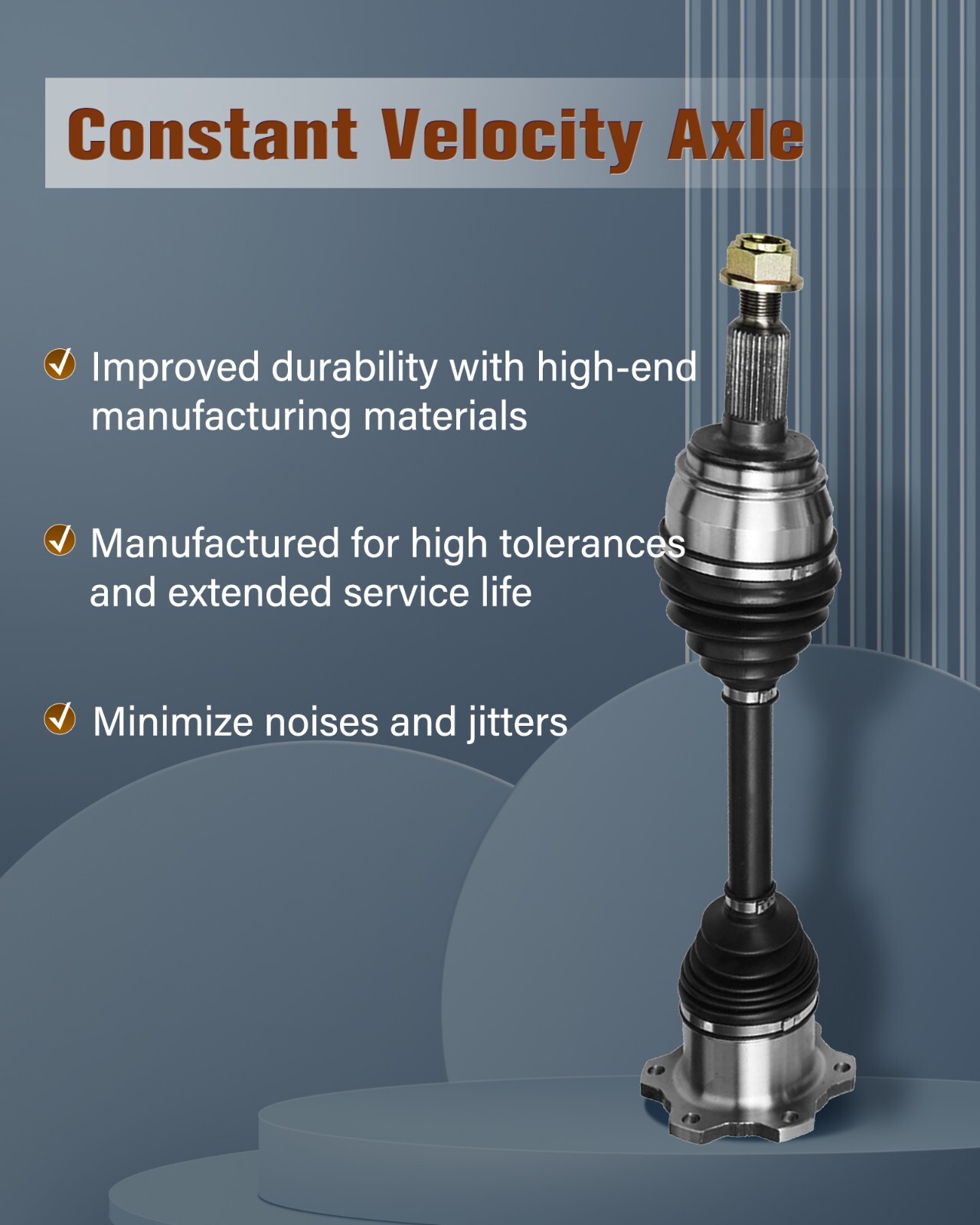 Pair 6-Lug Front CV Axle for Chevy Avalanche Cadillac Escalade ESV EXT 4WD