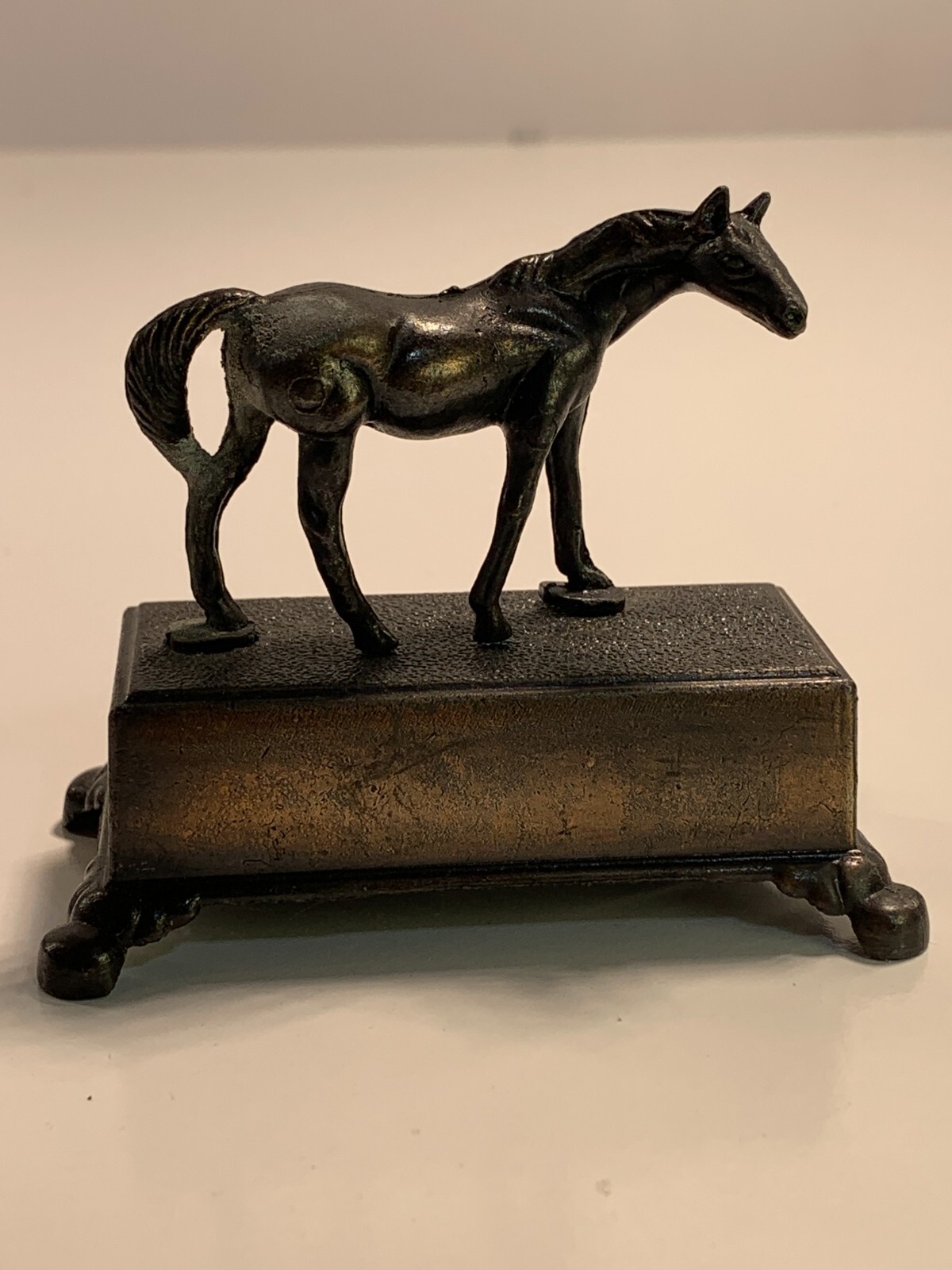 Vintage Die-Cast Pencil Sharpener Elegant Horse Statue PSD3