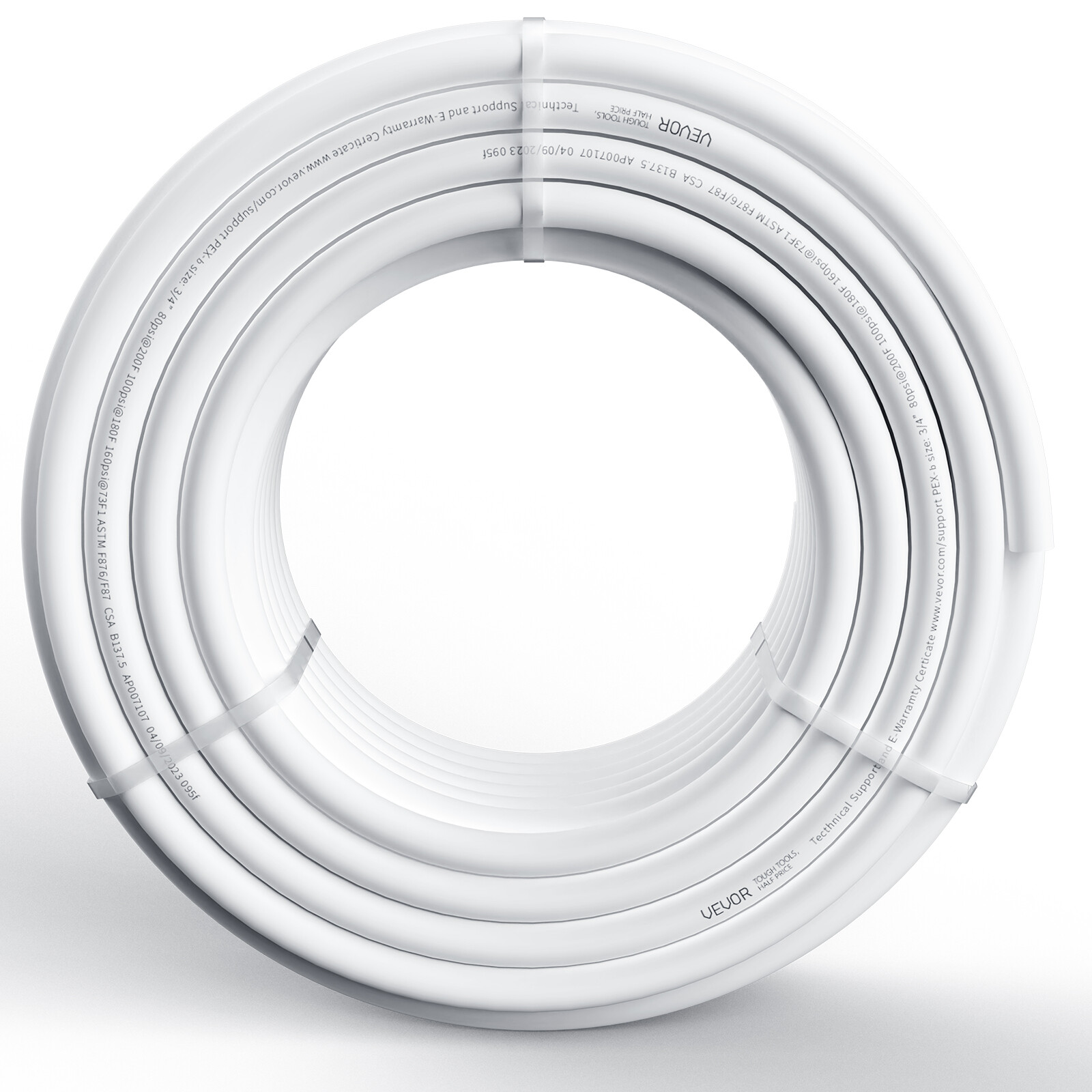 VEVOR 3/4” x 100ft White PEX-B Tubing/Pipe for Potable Water with Pipe Cutter