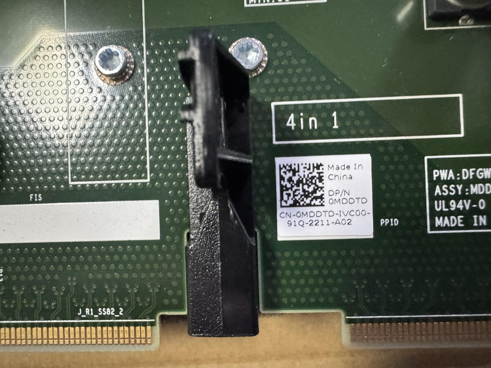 DELL EMC SERVER R740 R740xd SHROUD RISER 1 GPU CABLE KIT RFFDP MDDTD 0RFFDP