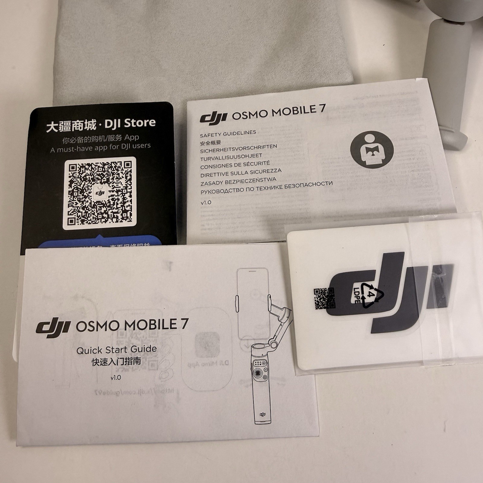 DJI Osmo Mobile 7 Smartphone Gimbal Stabilizer – Gray – Tested – w/ Box USED