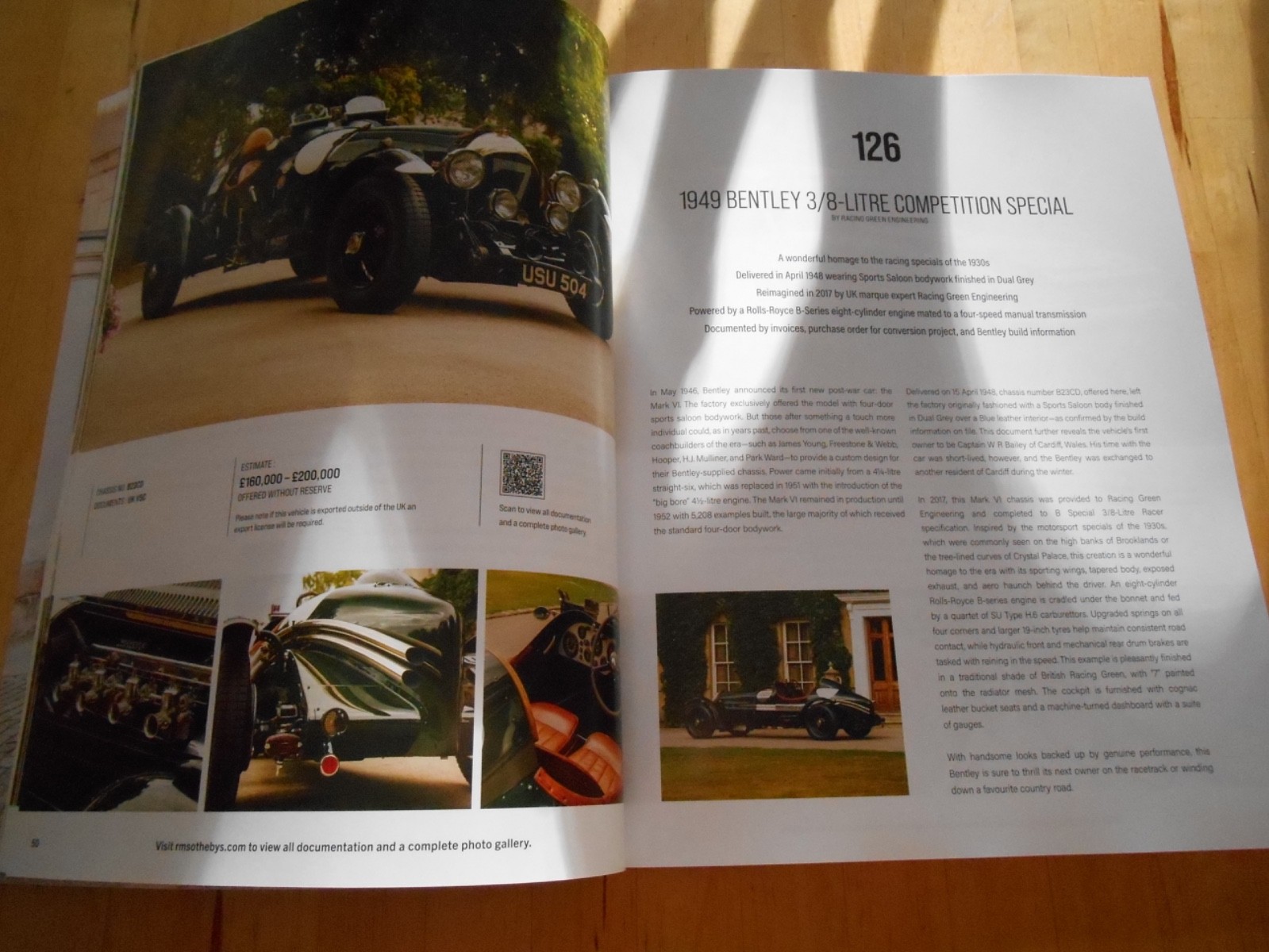 RM Sotheby's Motor Car Auction Catalogue 1 November 2025 Peninsula London sale