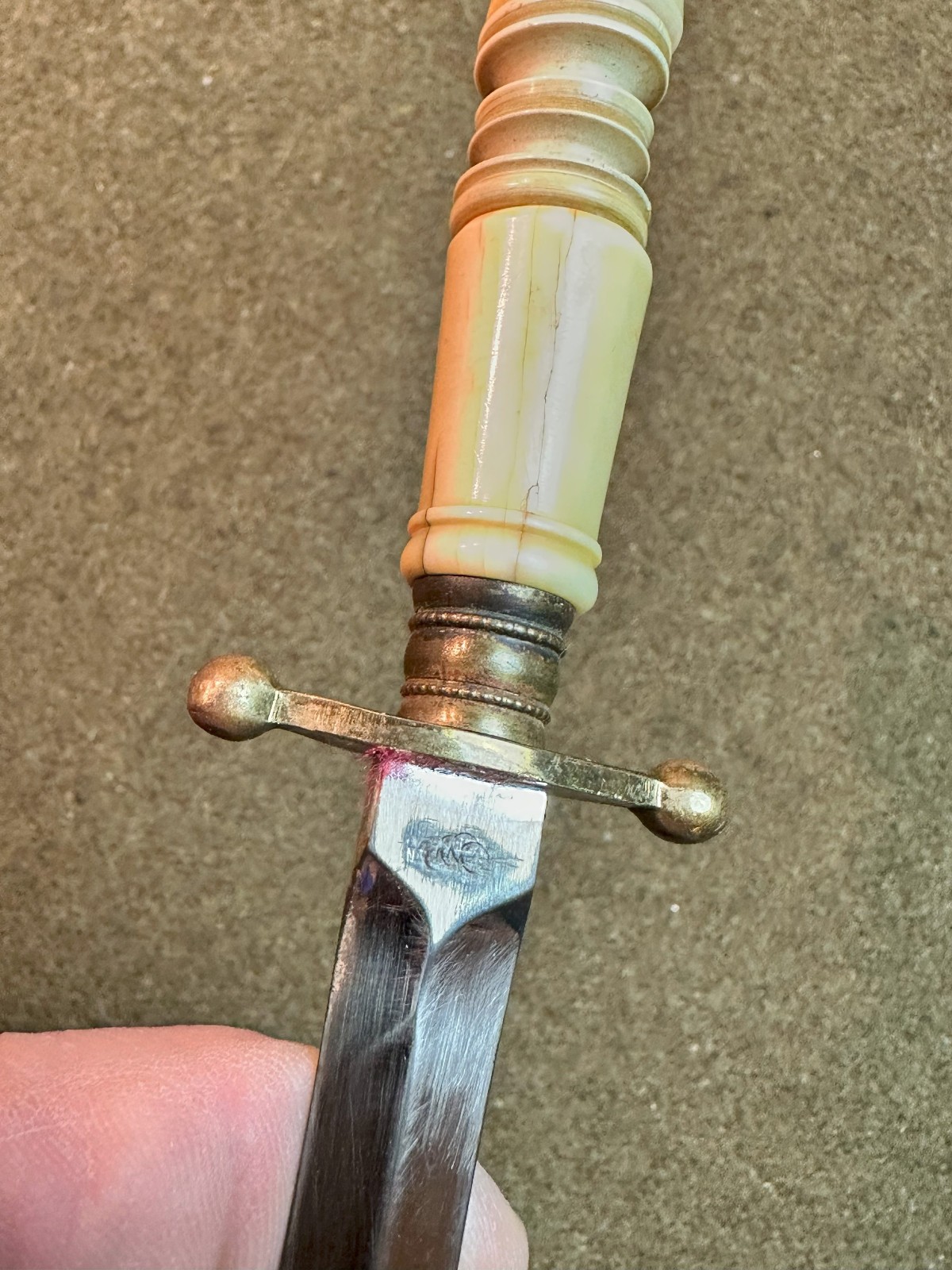 1840 - 1880 NAVAL DIRK AMERICAN OR BRITISH WAR OF 1812 - CIVIL WAR DAGGER KNIFE