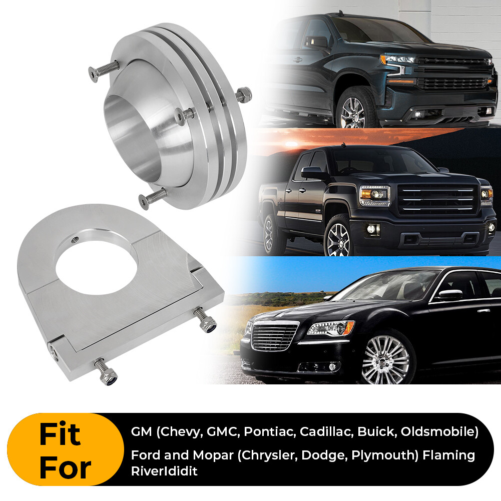 Universal 2" Swivel Base Floor Mount & 2 1/2" Steering Column Drop Kit Aluminum