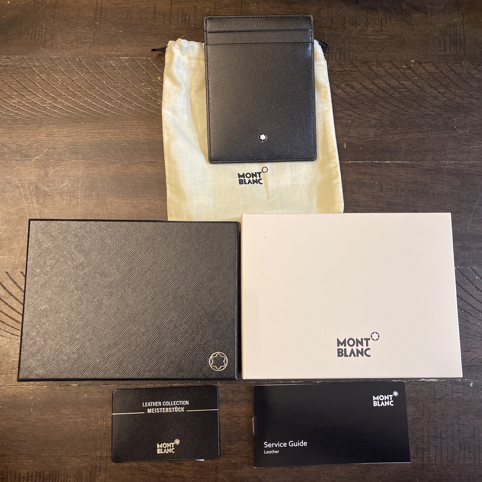 MONTBLANC 4cc Card Holder ID Meisterstuck Black Leather 2665 (4.75"x3.50")