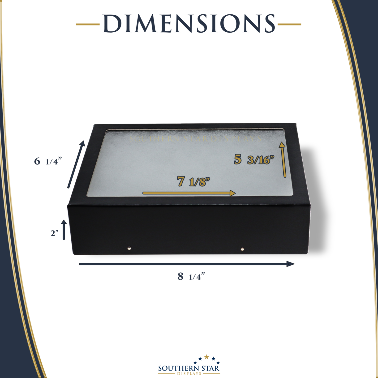 6 x 8 x 2 Riker Display Case Box for Collectibles Jewelry Arrowheads Fossil