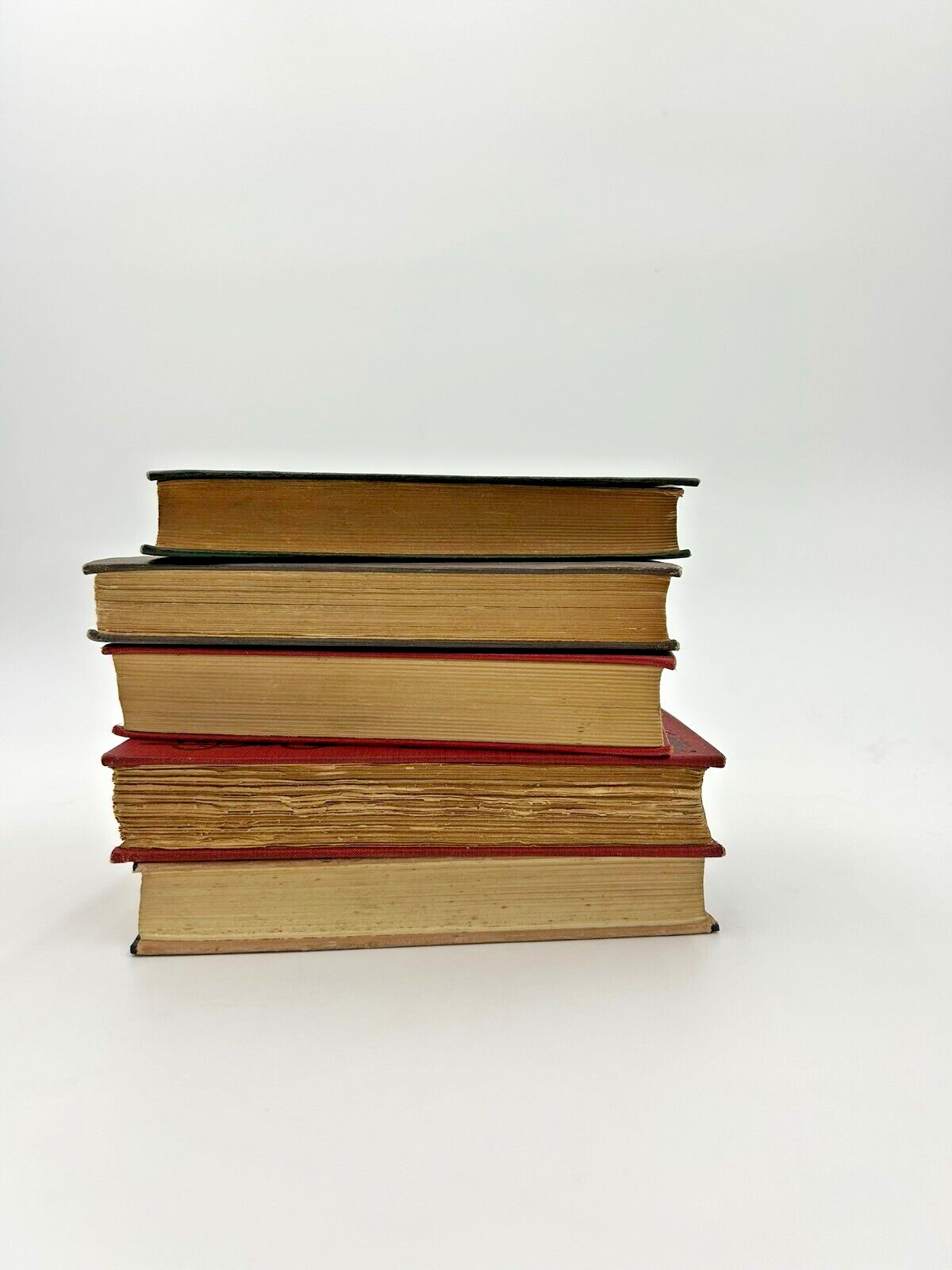 Vintage Book Lot of 5 Old Antiquarian Rare Decoration Hardcover Books